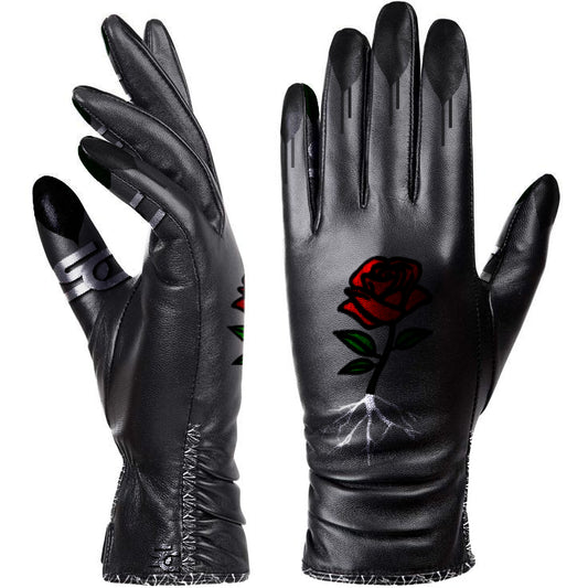 SC Black Leather Gloves