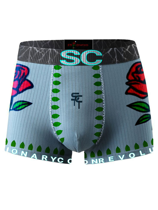 SC Light Blue Leaf Roses Boxer