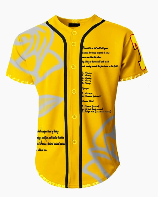 SC Yellow Scripture Baseball Jersey