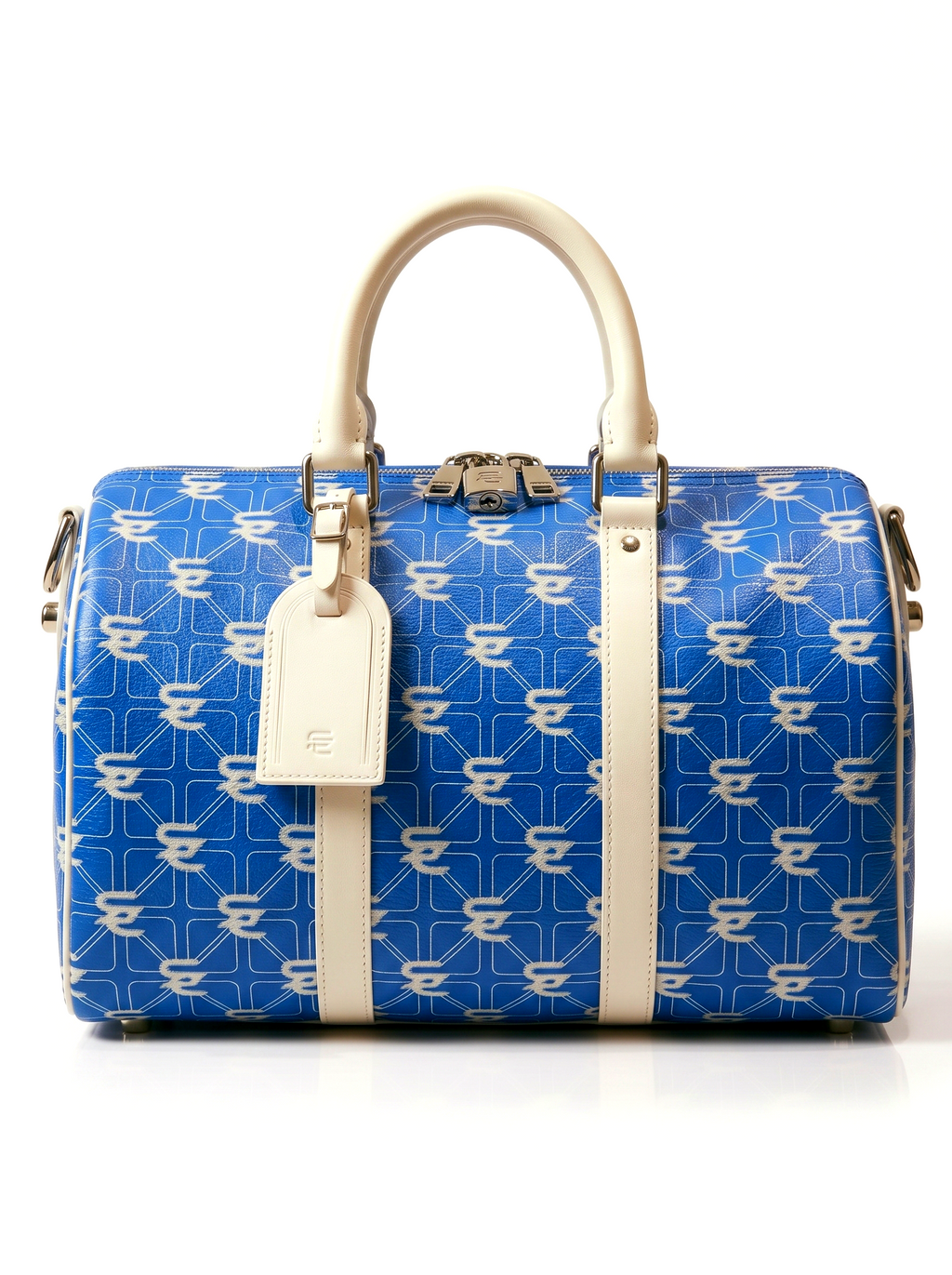 SC Blue Monogram leather Travel Bag