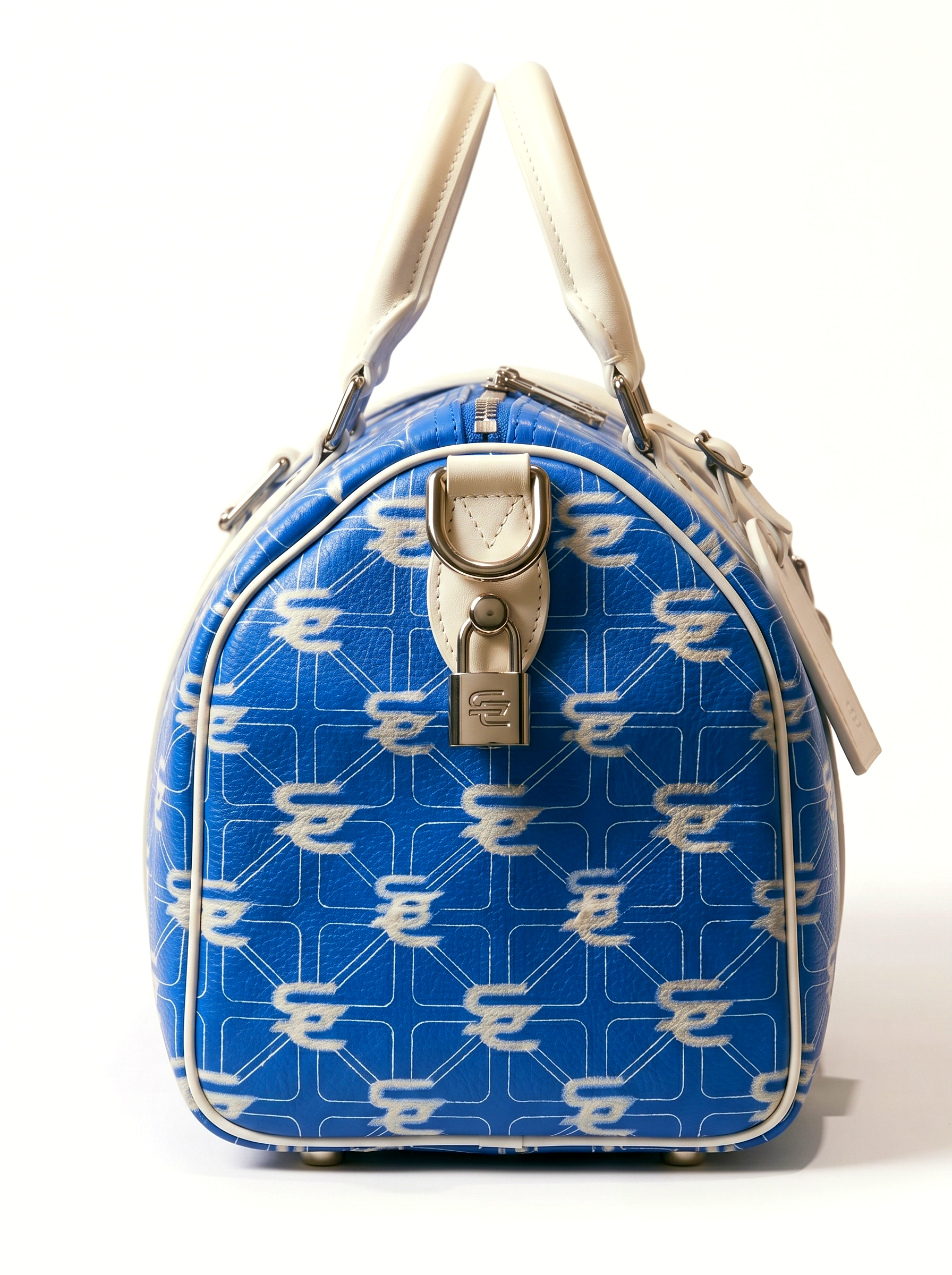 SC Blue Monogram leather Travel Bag