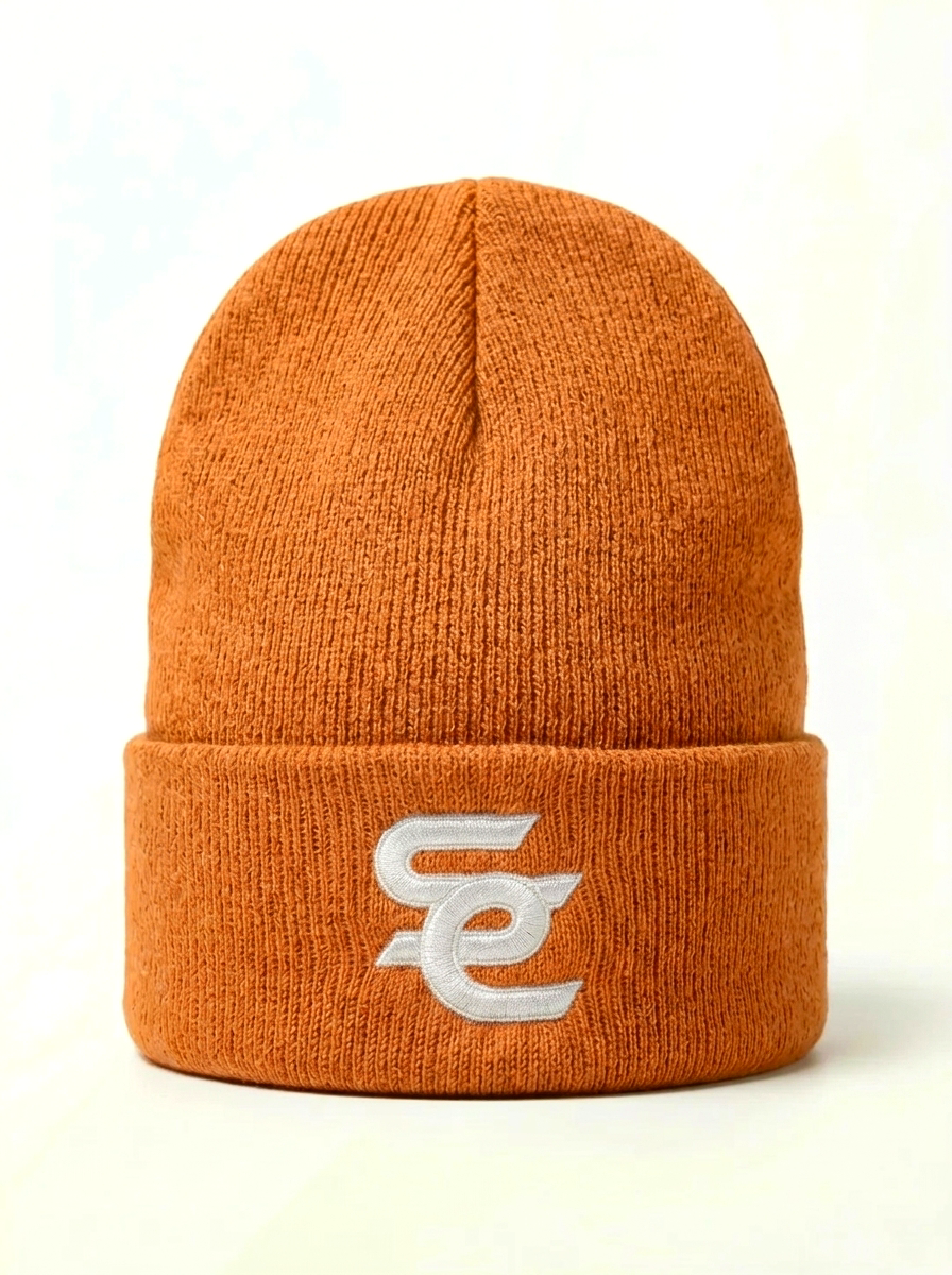 SC Brown Monogram Beanie