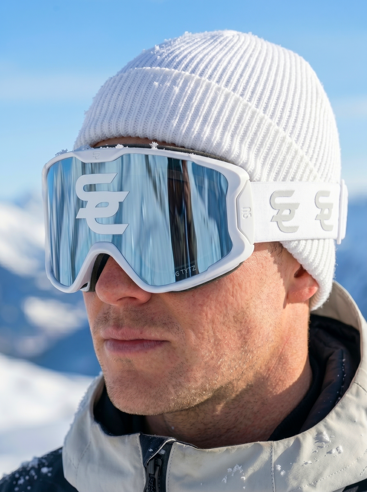 SC White Mono Snow Goggles