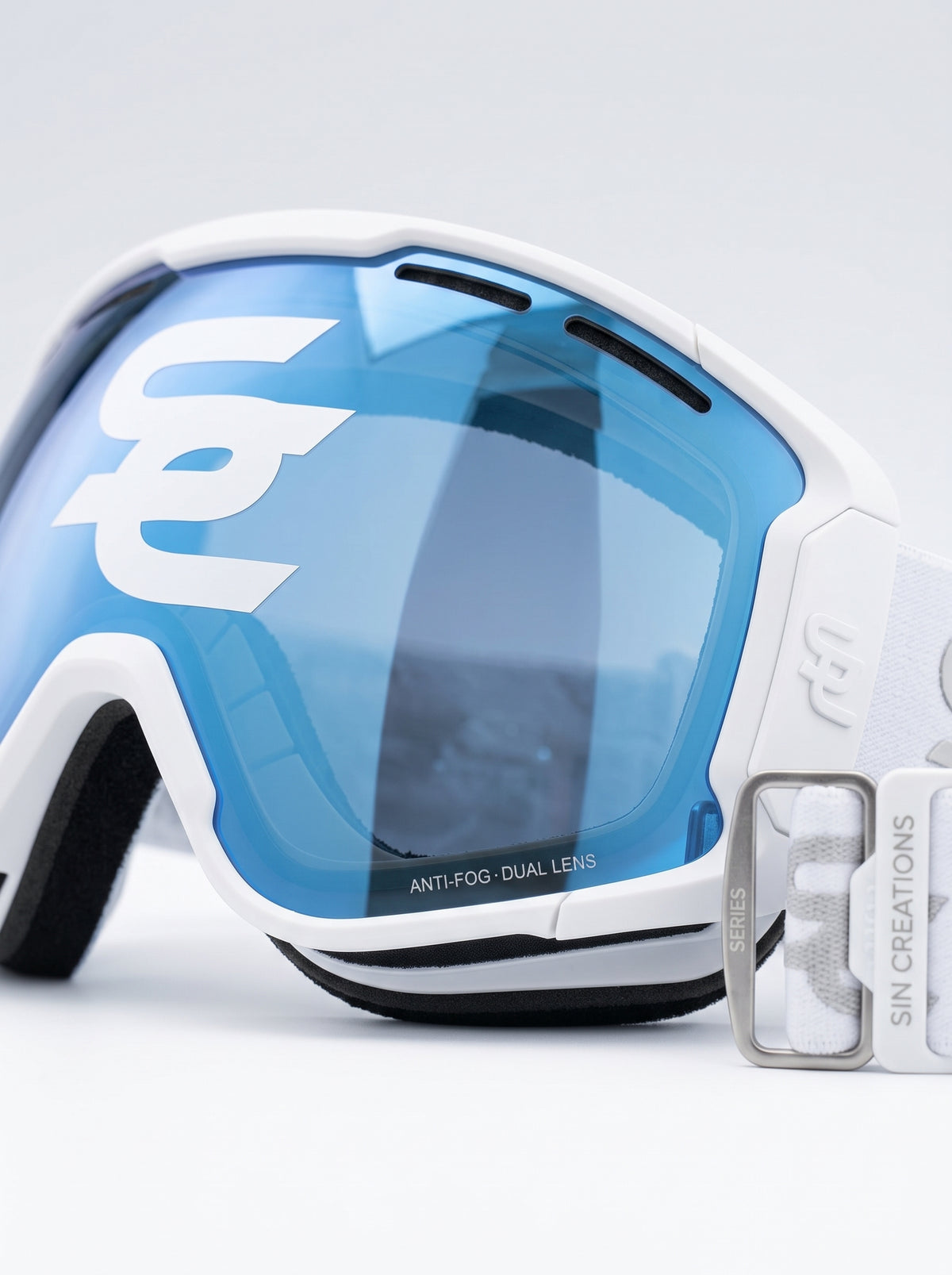 SC White Mono Snow Goggles
