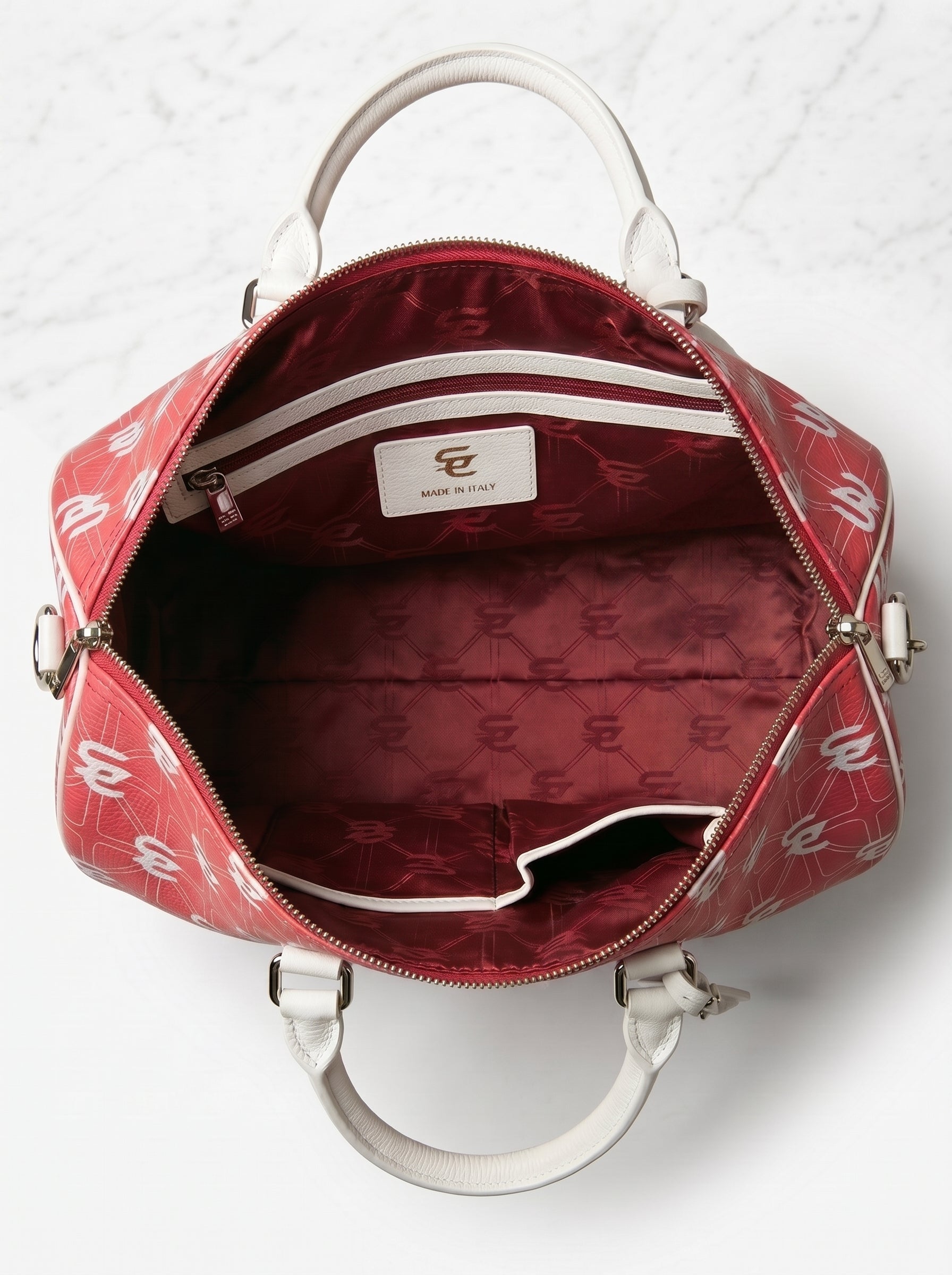 SC Pink Monogram Leather Bag
