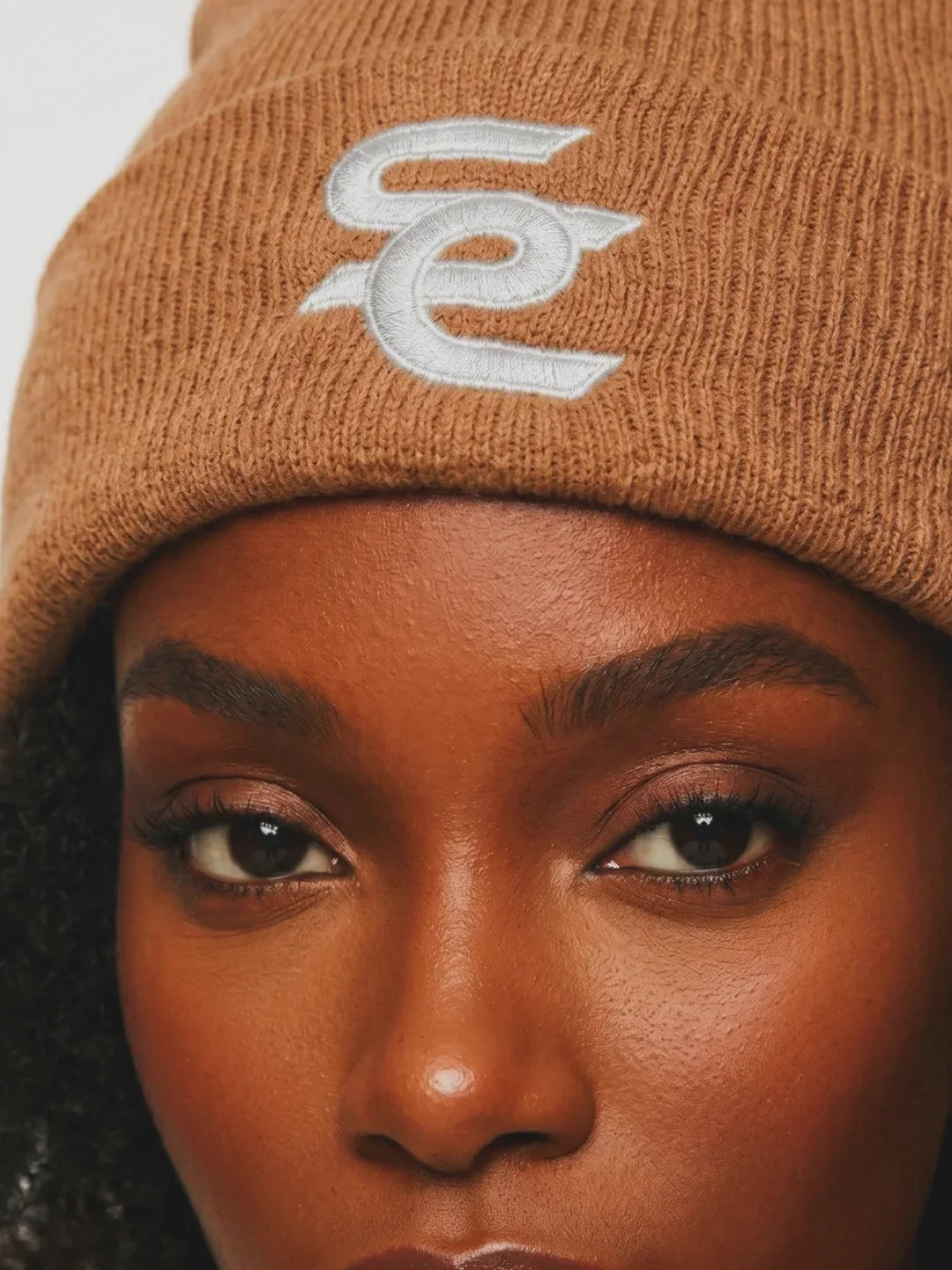SC Brown Monogram Beanie