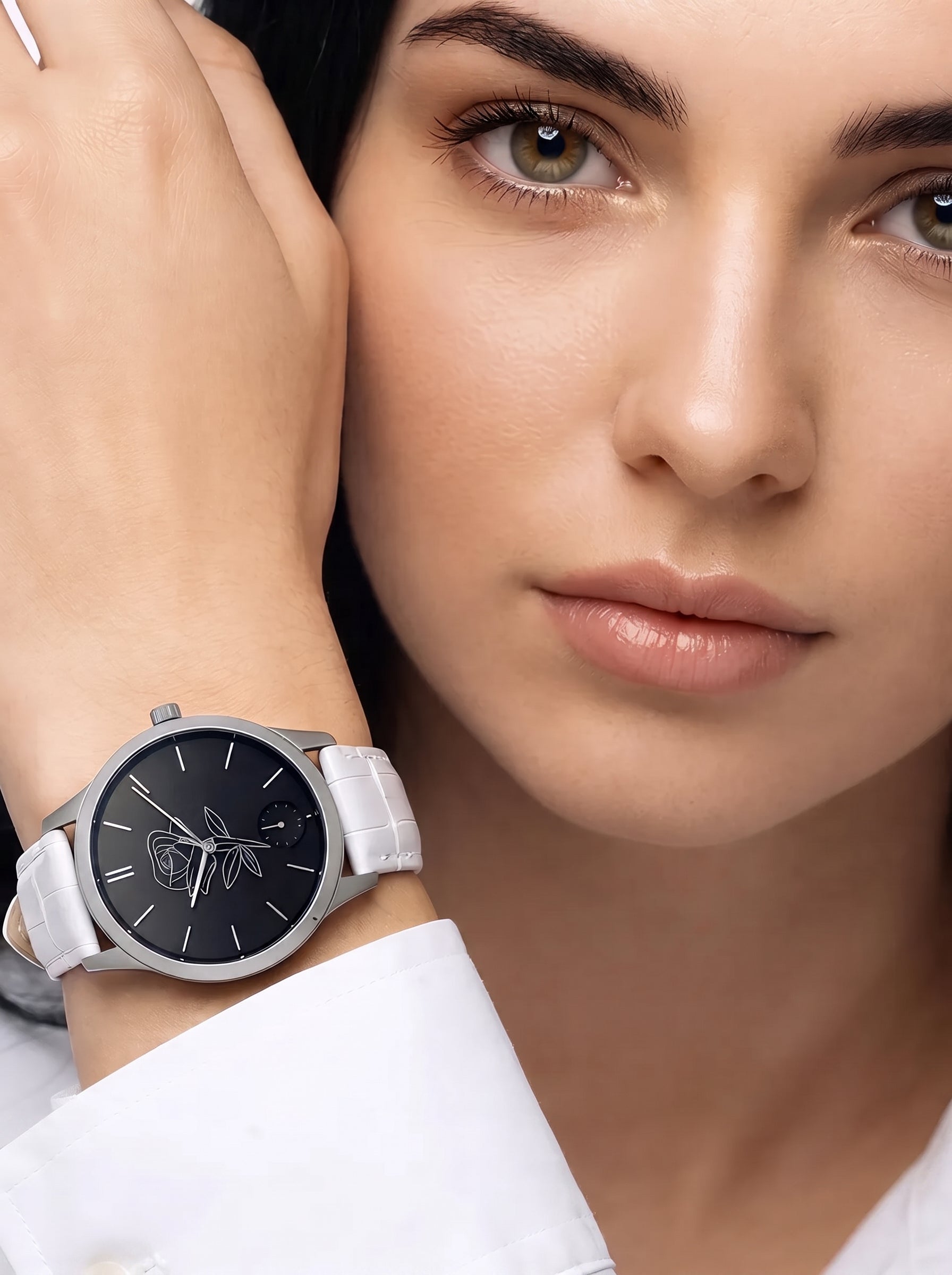 Fetish White Rose Watch