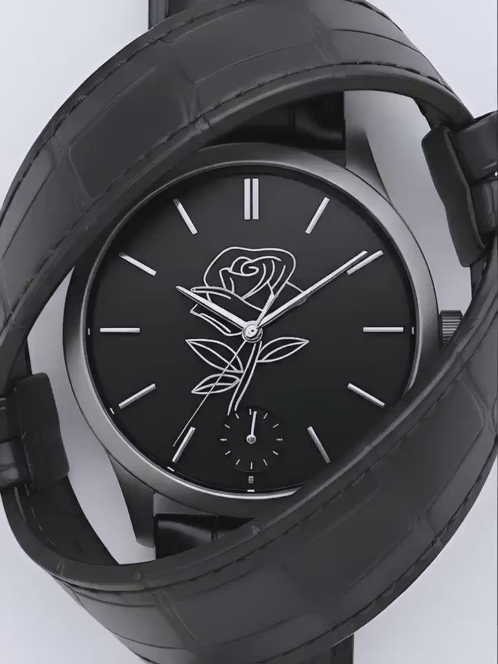 Fetish Black Rose Watch