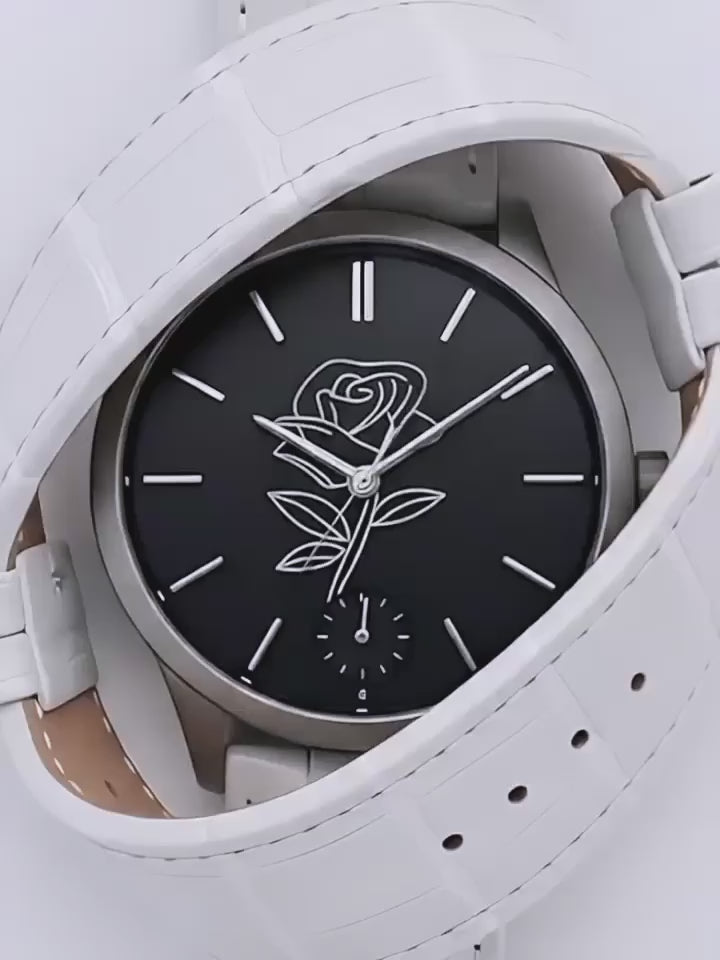 Fetish White Rose Watch