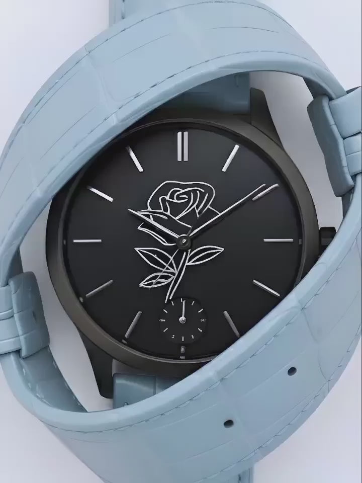 Fetish Blue Rose Watch