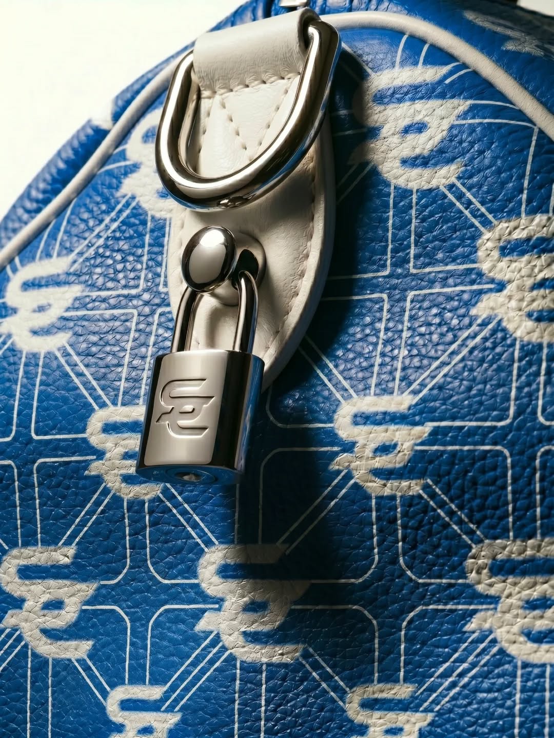 SC Blue Monogram leather Travel Bag